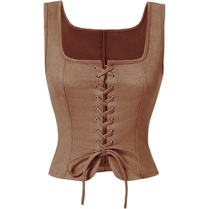 image:imageGORGLITTER Womens Western Cowgirl Rodeo Country Concert Outfits Vest TopsPure Brown