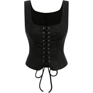 image:imageGORGLITTER Womens Western Cowgirl Rodeo Country Concert Outfits Vest TopsSolid Black