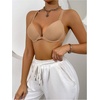 image:imageGORGLITTER Womens Front Closure Push Up Sports Bras Racerback Plunge Underwire Breathable Seamless BraKhaki