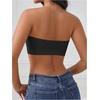 image:imageGORGLITTER Womens Front Closure Strapless Bandeau Bra Seamless BraletteBlack