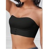 image:imageGORGLITTER Womens Front Closure Strapless Bandeau Bra Seamless BraletteBlack
