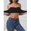 image:imageGORGLITTER Womens Front Closure Strapless Bandeau Bra Seamless BraletteBlack