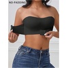 image:imageGORGLITTER Womens Front Closure Strapless Bandeau Bra Seamless BraletteBlack