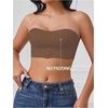 image:imageGORGLITTER Womens Front Closure Strapless Bandeau Bra Seamless BraletteCoffee Brown