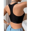 image:imageGORGLITTER Womens Heart Lace Sports Bra Sheer Mesh Bralettes Going Out TopBlack