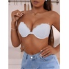 image:imageGORGLITTER Womens Lace Push Up Bandeau Bra Front Closure Strapless BraWhite