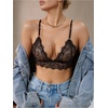 image:imageGORGLITTER Womens Lace Sheer Bralette Sexy See Through Mesh Rave BraBlack