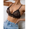image:imageGORGLITTER Womens Lace Sheer Bralette Sexy See Through Mesh Rave BraBlack