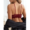 image:imageGORGLITTER Womens Lace Sheer Bralette Sexy See Through Mesh Rave BraBurgundy