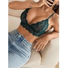 image:imageGORGLITTER Womens Lace Sheer Bralette Sexy See Through Mesh Rave BraGreen