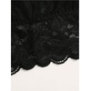 image:imageGORGLITTER Womens Lace Sheer Bralette Sexy See Through Mesh Rave BraSolid Black