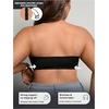 image:imageGORGLITTER Womens Plus Size Front Closure Strapless Bra Push Up BralettesBlack Lace