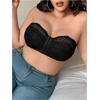 image:imageGORGLITTER Womens Plus Size Front Closure Strapless Bra Push Up BralettesBlack Plus