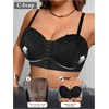 image:imageGORGLITTER Womens Plus Size Front Closure Strapless Bra Push Up BralettesBlack Sheer