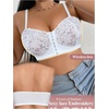 image:imageGORGLITTER Womens Plus Size Front Closure Strapless Bra Push Up BralettesSolid White