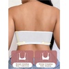 image:imageGORGLITTER Womens Plus Size Front Closure Strapless Bra Push Up BralettesSolid White