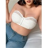 image:imageGORGLITTER Womens Plus Size Front Closure Strapless Bra Push Up BralettesWhite