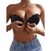 image:imageGORGLITTER Womens Lace Push Up Bandeau Bra Front Closure Strapless BraBlack