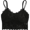 image:imageGORGLITTER Womens Lace Sheer Bralette Sexy See Through Mesh Rave BraSolid Black
