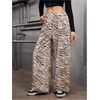 image:imageGORGLITTER Womens Cheetah Print Pants Leopard Straight Leg SweatpantsApricot
