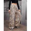 image:imageGORGLITTER Womens Cheetah Print Pants Leopard Straight Leg SweatpantsApricot