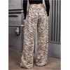 image:imageGORGLITTER Womens Cheetah Print Pants Leopard Straight Leg SweatpantsApricot