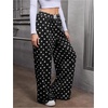 image:imageGORGLITTER Womens Cheetah Print Pants Leopard Straight Leg SweatpantsBlack and White