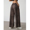 image:imageGORGLITTER Womens Cheetah Print Pants Leopard Straight Leg SweatpantsBrown1