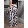 image:imageGORGLITTER Womens Cheetah Print Pants Leopard Straight Leg SweatpantsWhite Cow Print