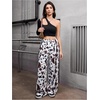 image:imageGORGLITTER Womens Cheetah Print Pants Leopard Straight Leg SweatpantsWhite Cow Print