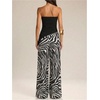 image:imageGORGLITTER Womens Cheetah Print Pants Leopard Straight Leg SweatpantsWhite and Black