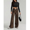 image:imageGORGLITTER Womens Cheetah Print Pants Leopard Straight Leg SweatpantsYellow