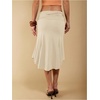 image:imageGORGLITTER Womens Elastic Ruched Asymmetrical Flowy Handkerchief Hem SkirtApricot