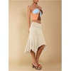 image:imageGORGLITTER Womens Elastic Ruched Asymmetrical Flowy Handkerchief Hem SkirtApricot