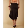 image:imageGORGLITTER Womens Elastic Ruched Asymmetrical Flowy Handkerchief Hem SkirtBrown