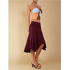 image:imageGORGLITTER Womens Elastic Ruched Asymmetrical Flowy Handkerchief Hem SkirtBurgundy