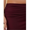 image:imageGORGLITTER Womens Elastic Ruched Asymmetrical Flowy Handkerchief Hem SkirtBurgundy