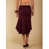 image:imageGORGLITTER Womens Elastic Ruched Asymmetrical Flowy Handkerchief Hem SkirtBurgundy