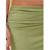 image:imageGORGLITTER Womens Elastic Ruched Asymmetrical Flowy Handkerchief Hem SkirtGreen