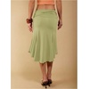 image:imageGORGLITTER Womens Elastic Ruched Asymmetrical Flowy Handkerchief Hem SkirtGreen