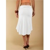 image:imageGORGLITTER Womens Elastic Ruched Asymmetrical Flowy Handkerchief Hem SkirtWhite