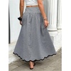 image:imageGORGLITTER Womens Plaid Maxi Skirt Gingham Drop Waist Y2k Fall SkirtsBlack and White