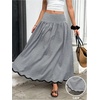 image:imageGORGLITTER Womens Plaid Maxi Skirt Gingham Drop Waist Y2k Fall SkirtsBlack and White