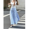 image:imageGORGLITTER Womens Plaid Maxi Skirt Gingham Drop Waist Y2k Fall SkirtsBlue and White