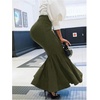 image:imageGORGLITTER Womens Ruffle Maxi Pencil Skirts High Waisted Long SkirtArmy Green