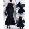 image:imageGORGLITTER Womens Ruffle Maxi Pencil Skirts High Waisted Long SkirtBlack