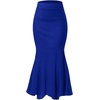 image:imageGORGLITTER Womens Ruffle Maxi Pencil Skirts High Waisted Long SkirtRoyal Blue