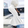 image:imageGORGLITTER Womens Ruffle Maxi Pencil Skirts High Waisted Long SkirtWhite