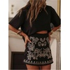 image:imageGORGLITTER Womens Western Concert Outfits Boho Embroidered A Line SkirtsBlack
