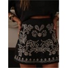 image:imageGORGLITTER Womens Western Concert Outfits Boho Embroidered A Line SkirtsBlack